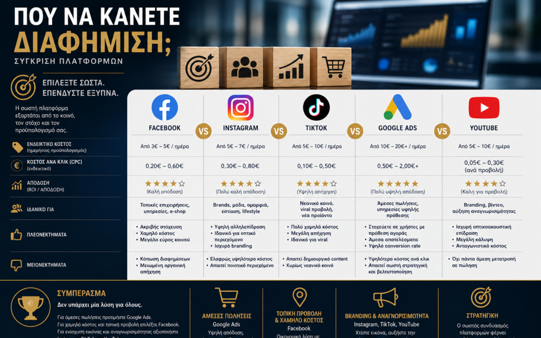 Διαφήμιση στα Social Media ή στη Google; Πού Αξίζει να Επενδύσετε τα Χρήματά σας;