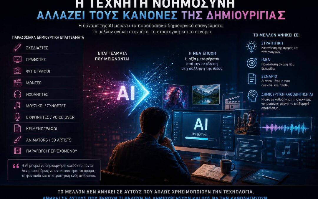 Η Τεχνητή Νοημοσύνη αλλάζει τα πάντα: Το μέλλον ανήκει στην ιδέα.